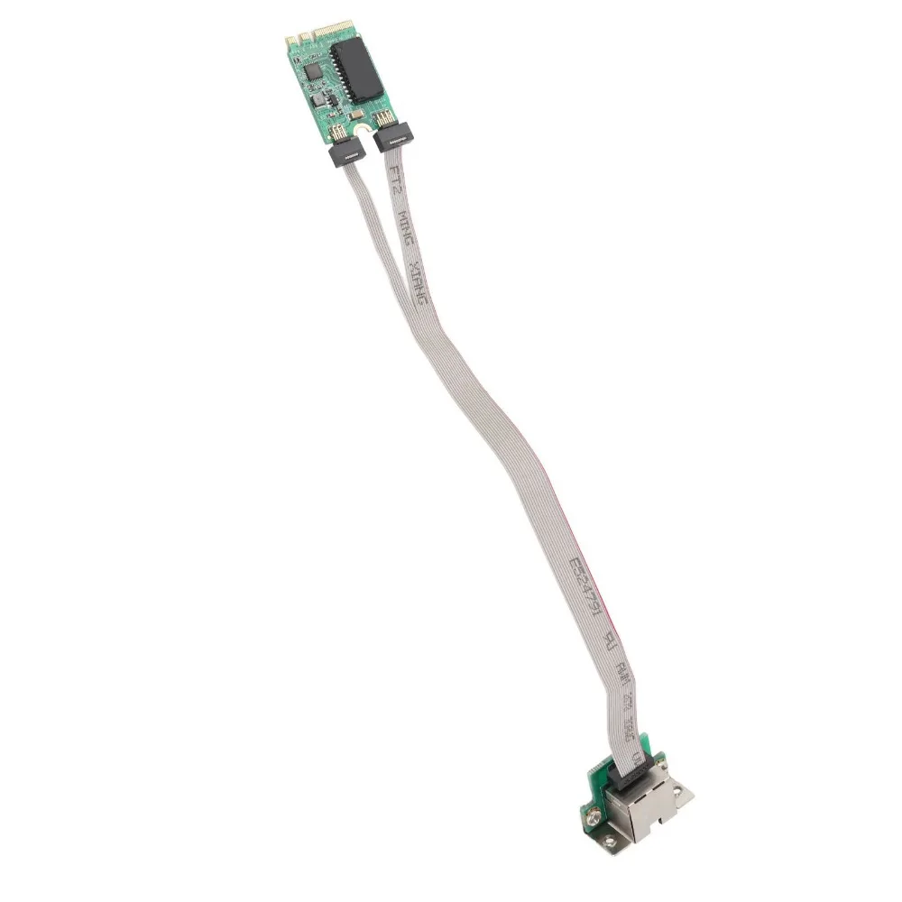 RTL8111H Chip M.2 Ethernet Network Card Single RJ45 Port Bent Pin M.2 Network Expansion Card 1G/100M