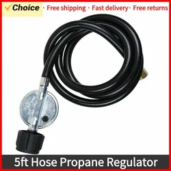 5ft Hose Propane Regulator Propane  Extension Hose Regulator Gas BBQ Grill Heater LP Line Fire Pit Low BBQ Propane Regulator