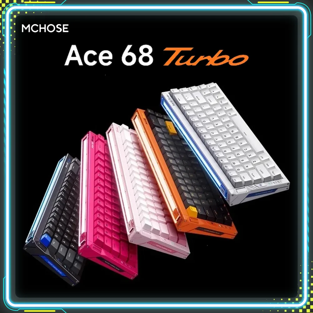 

MCHOSE Ace68 Turbo Magnetic Switch Gaming Keyboards Hall Sensor ARGB Low Latency Custom Wired Keyboard PC E-Sport Accessory Gift