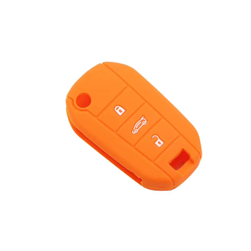 Key Case for Peugeot 508 301 2008 3008 408 for Citroen C4 CACTUS C5 C3 C4L Remote  Key Shell Case Silicone Cover Bag 3 Buttons