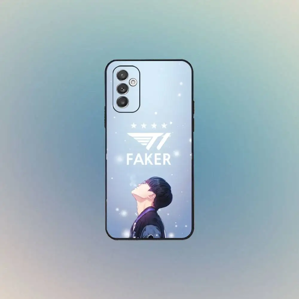 حافظة هاتف L-LOL T1 F-Faker لهاتف سامسونج S 25,24,23,22,30,21,10,9,Ultra,Plus,Lite,FE,4,5G حافظة ناعمة سوداء