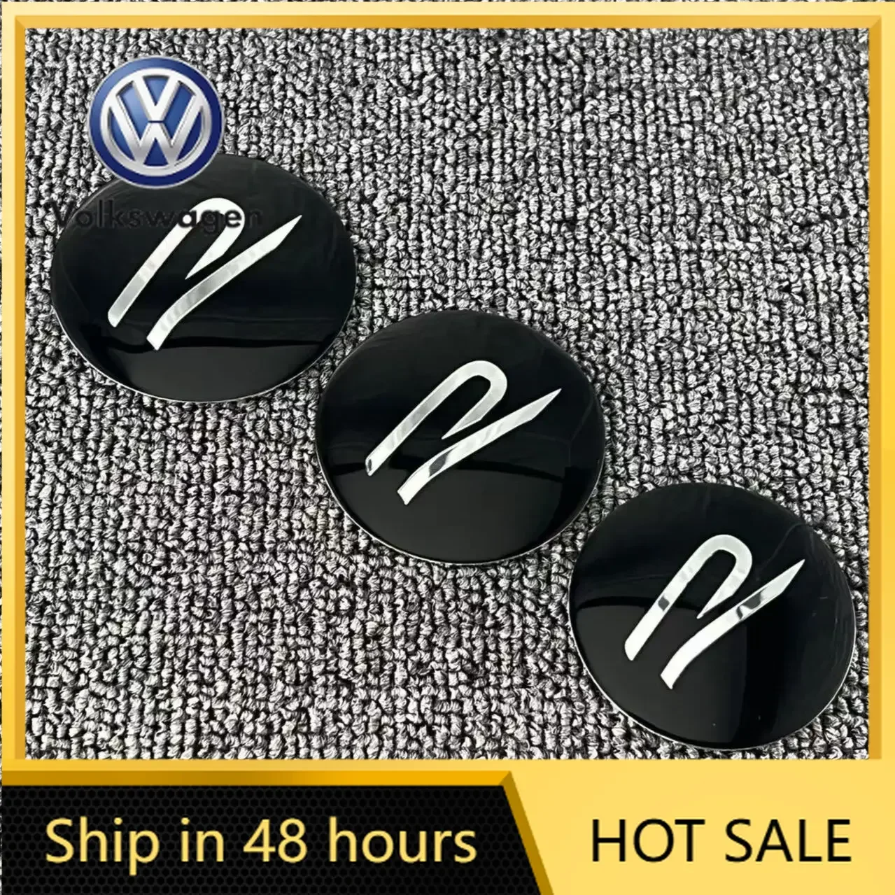 

VW 2026 Hot Car R Emblem Wheel Center Hub Cap Sticker Accessories For Volkswagen VW R-line GTI Polo Golf Touareg Passat Magotan