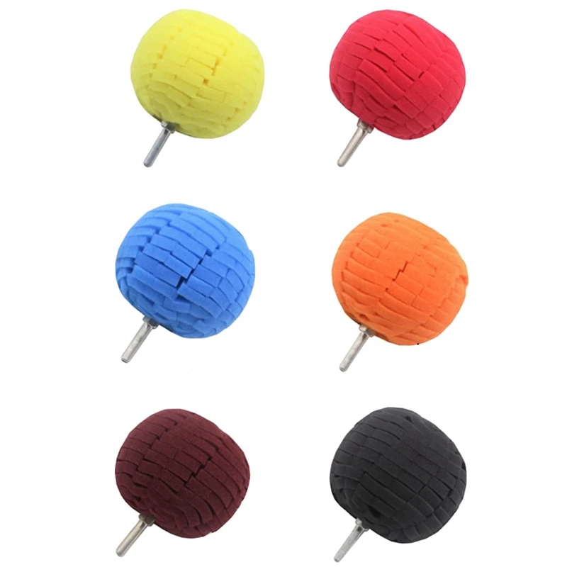 

3 Inch Buffing Ball Finishing Pad Buff Polish Pad Buffer For Car Polishing Polisher Colorful Auto Tools Polishing Buffer Waxing