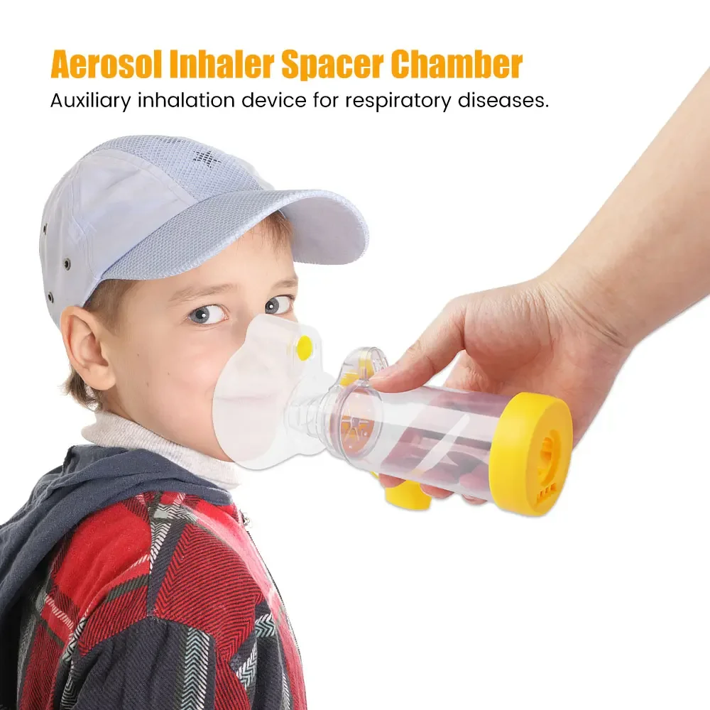 Automizer Asthma Spacer Inhaler Spacer Mist Storage Compressor Aerosol Cabin Nebulizer Tank with Mask Cup for Adult Child Baby