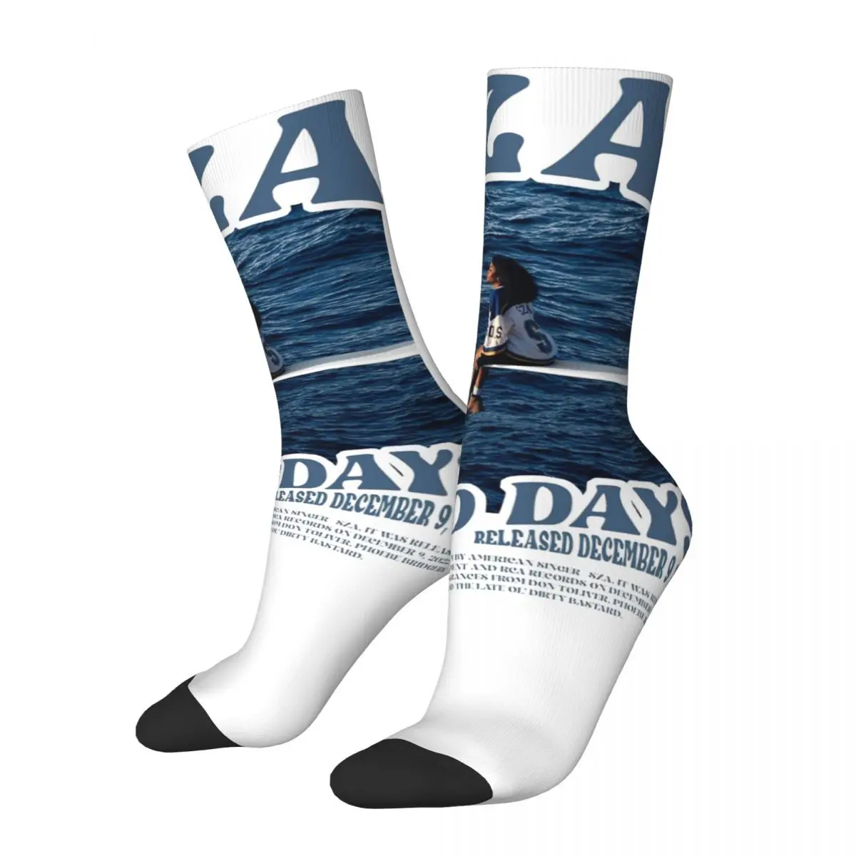 

Women's Vintage SZA Singer Good Days Tour Socks Cute Funny Happy Socks Hip Hop Merch Middle TubeCrew Socks Little Small Gifts