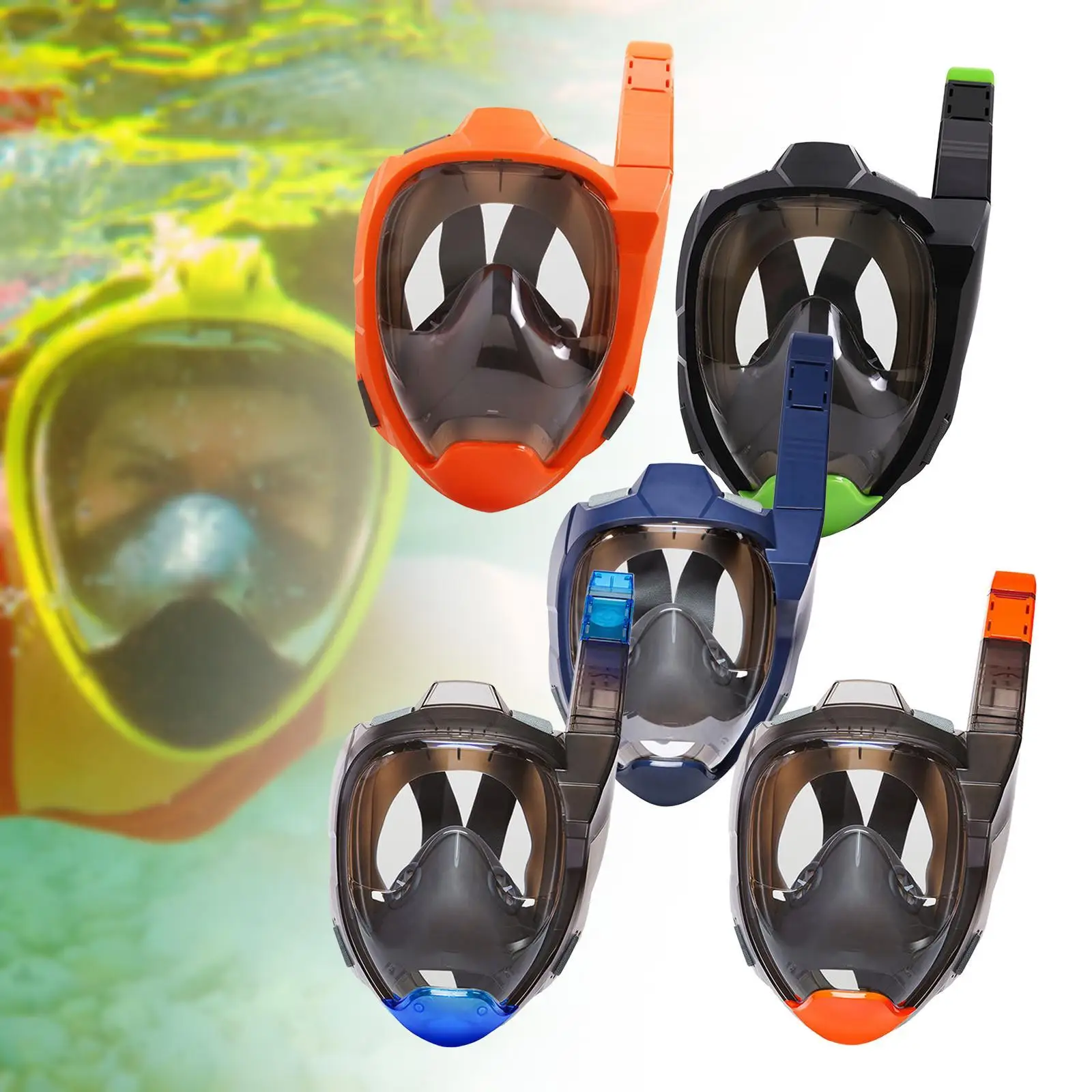 Diving Mask Full Dry Swim Goggles Diving Goggles Equipment Underwater Accessories Anti Fog Silicone Snorkel Mask Swimming Mask