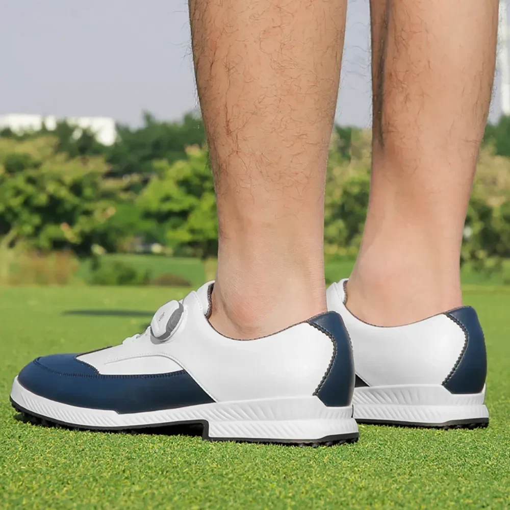 PGM-zapatos de Golf para hombre, cordones antideslizantes, impermeables, transpirables, XZ257