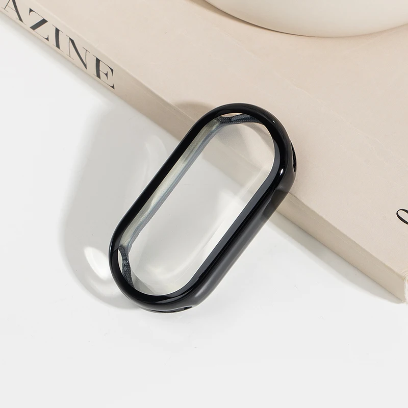 حافظة من البولي يوريثان الناعم + فيلم لملحقات mi band 10 حزام واقي للشاشة غطاء شامل من النايلون المضفر لسوار xiaomi band 10