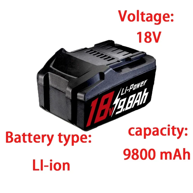 

9800mAh 18V Li-Ion Battery for Replacement metabo 18V Battery 6.25459,625459000,SB18 LT,SSD18 LT,SSW18 LT,ASE18 LTX,KSA18 LTX