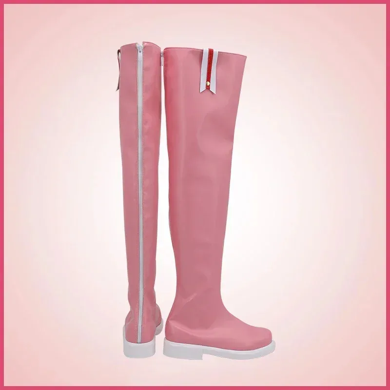 Anime Clear Card Sakura Cosplay PU Leather Shoes Halloween Carnival Boots Prop Custom Mades;2'd,5.h; - view 4