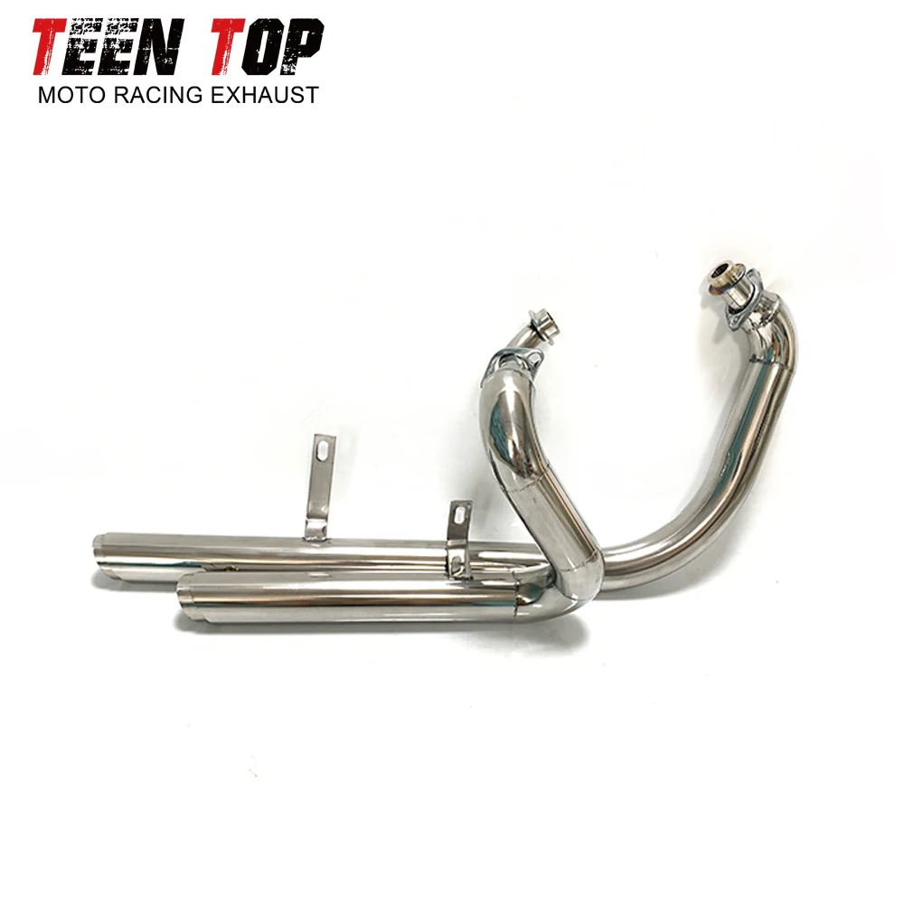 Motorcycle Exhaust Pipe Muffler Full Exhaust System Pipe For Yamaha Virago V Star Dragstar 125 XV125 XV250 Motor Parts