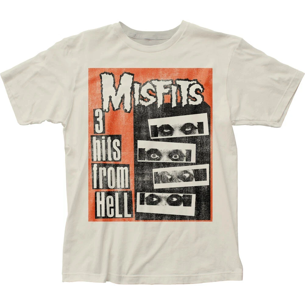 

The Misfit 3 Hits Men's T-Shirt Rock N Roll Music Punk Classic T-Shirt Summer Men's and Women's Vintage Fashion Streetwear