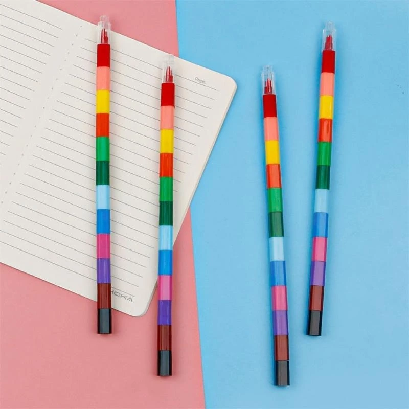 12 Farben Buntstift-Marker, Buntstifte, Zeichnen, Graffiti-Set, abnehmbar, stapelbar