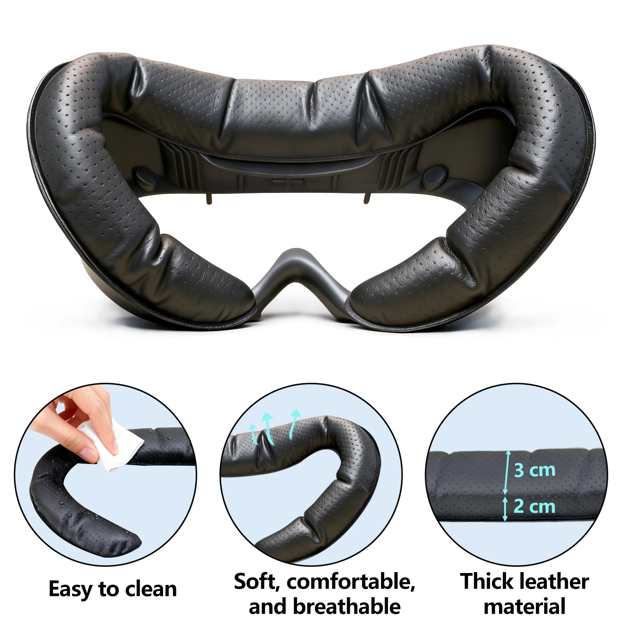 

Suitable for Pico4/Pico4 Pro/Pico4 Ultra face replacement bracket PU leather mask cover accessory, magnetic design, detachable