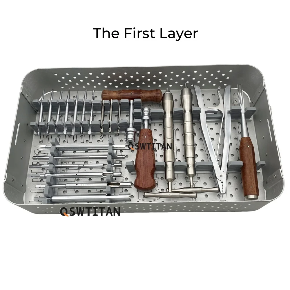 QSWTITAN Broken Screw Removal Instrument Kit Screwdriver Kit Pet Orthopaedic Surgical Instruments 80pcs/set