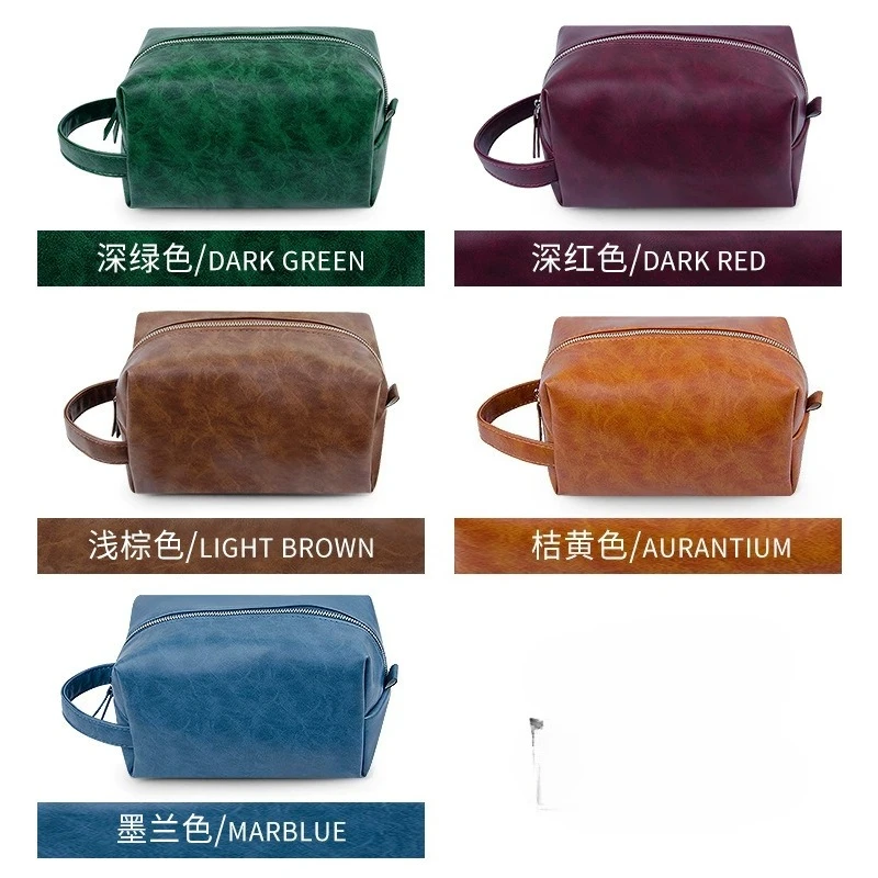 Деловая портативная мужская косметичка из искусственной кожи, дорожный набор, мужская и женская подвесная сумка-тоут для макияжа для мужчин и женщин