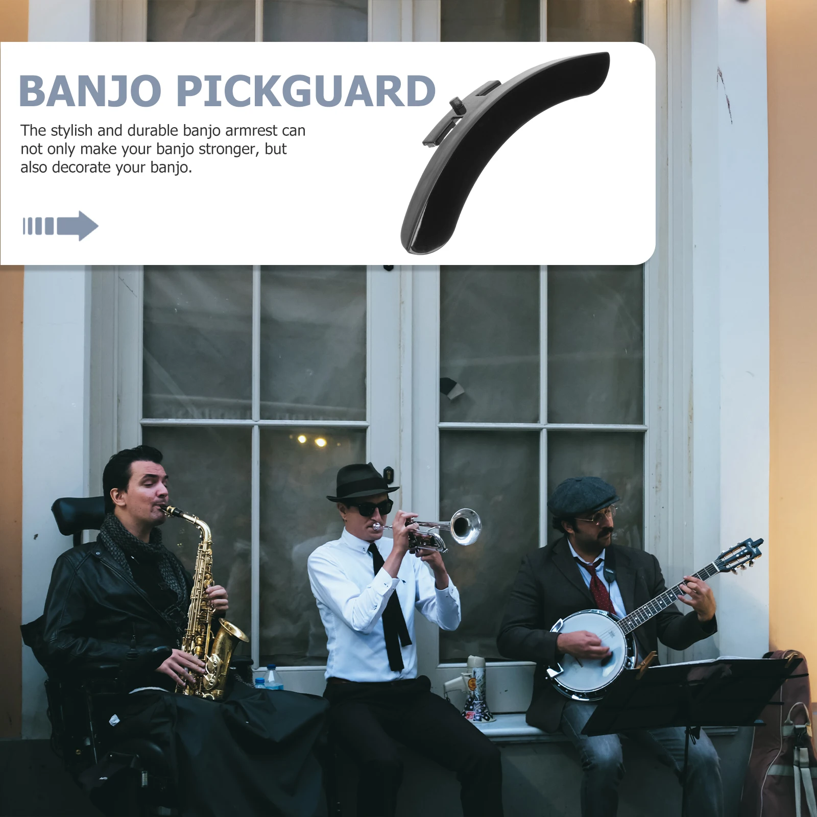 

Metal Banjo Armrest Durable Protector Wear Resistant Parts Accessories Musical Instrument Replacement Storage Convenient Long