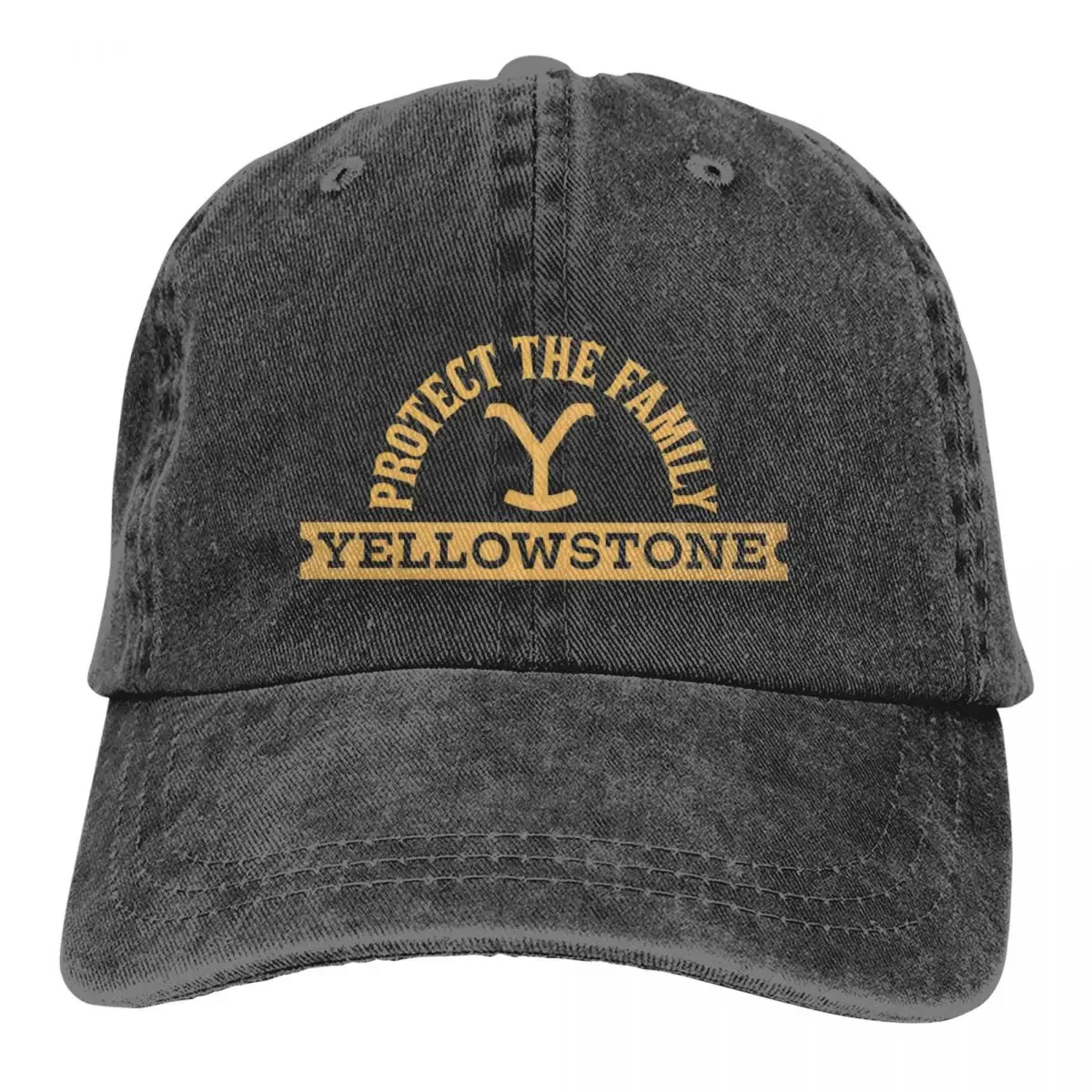 Vintage Yellowstone Protect The Family Gold Arch Vintage Baseball Caps Men Women Distressed Sun Cap Summer Caps Hat