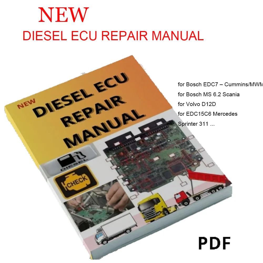 DIESEL ECU REPAIR MANUAL PDF EPROM TEST Progranmming SMD Digital Central Simulator Car Diagnostic Learn Tools 70 Pages PDF