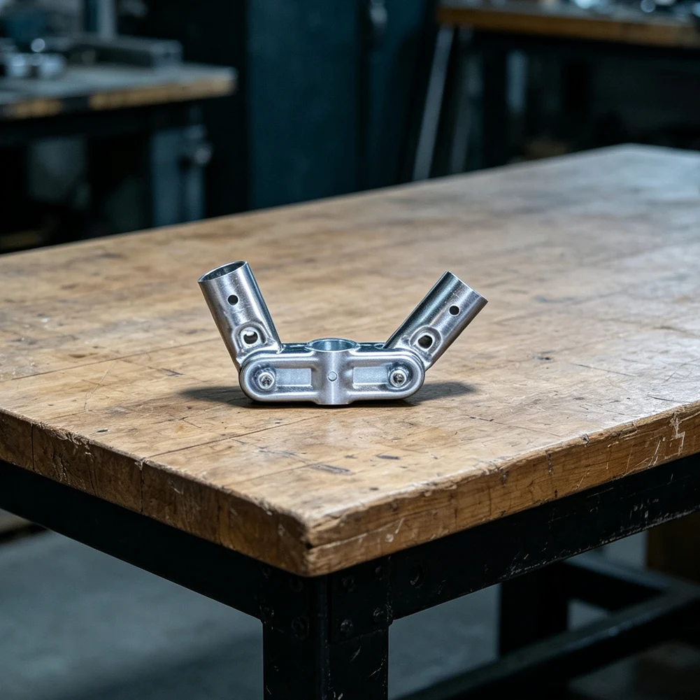 25mm Adjustable Swivel Tee for 25mm OD Pipes Galvanized Steel Rust Design 4 Pack for Custom Racks and Shelving Systems
