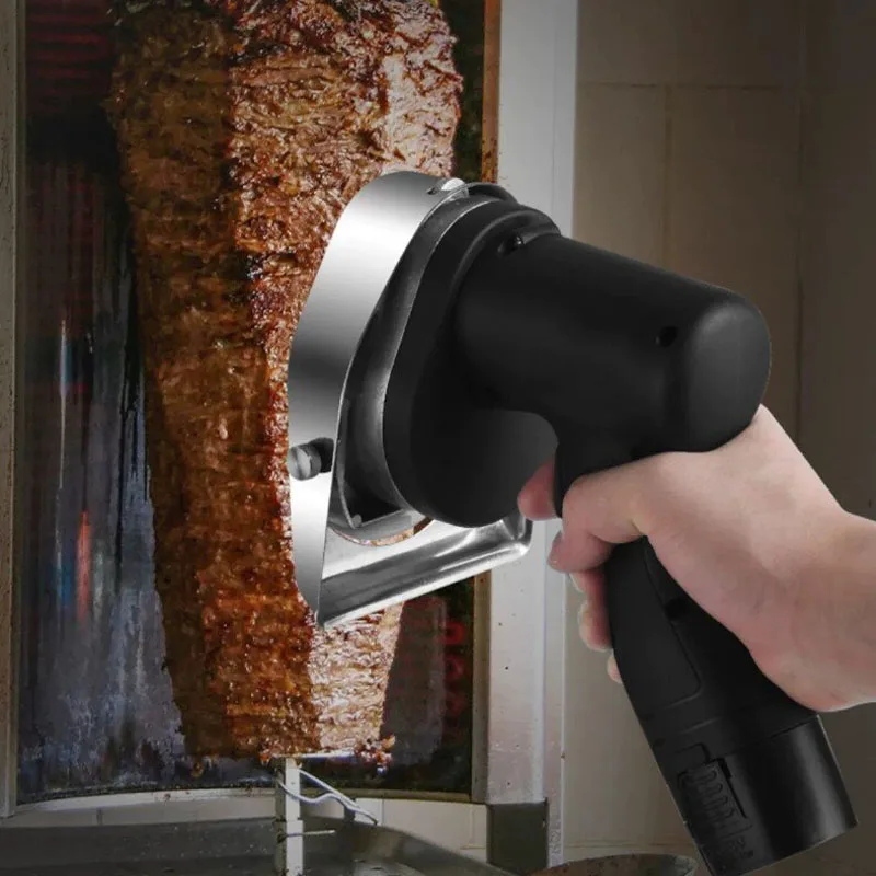 Rechargeable Handheld Doner Kebab Cutter Stainless Steel Electric Shawarma Meat Slicing Knife for Restaurant view 6