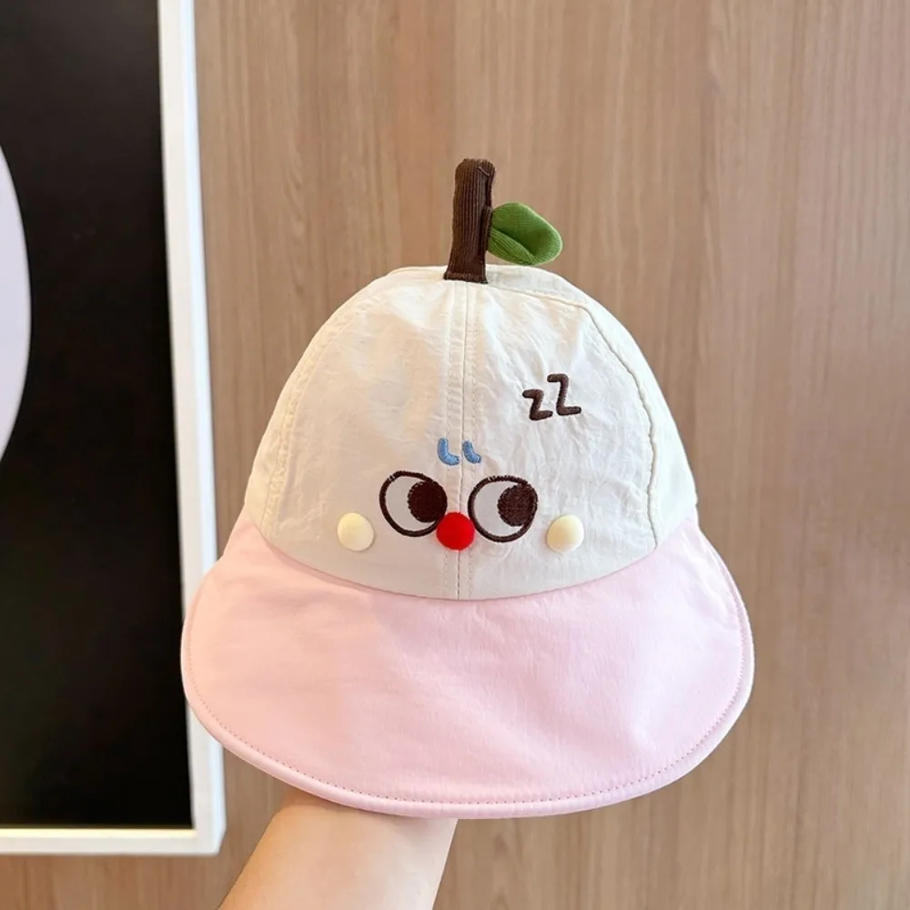 

Soft Quick-dry Korean Style Cap Embroidery Shading Hat Summer Kid Sunhat Puppy Dinosaur Children's Bucket Hat Kid