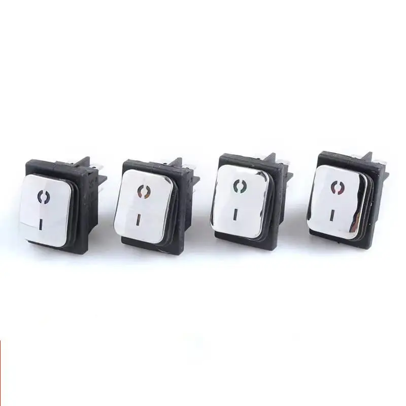 5PCS KCD4 Waterproof Rocker Push Button Switch ON-OFF/ON-OFF-ON Rocker Toggle Switch Metal Rocker Switch with LED Light