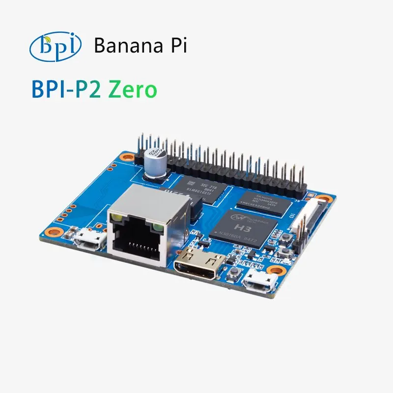 Banana Pi BPI-P2 Zero Quad-Core Open-Source Development Board with PoE Power over Ethernet Support