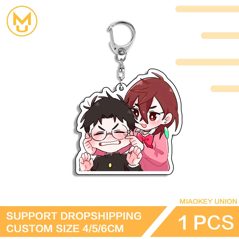 Cartoon Momo Ayase Interesting Lively Scratch Proof Double Sided Acrylic Key Chains HD Pattern Edgy Ingenious Fancy Jewelry