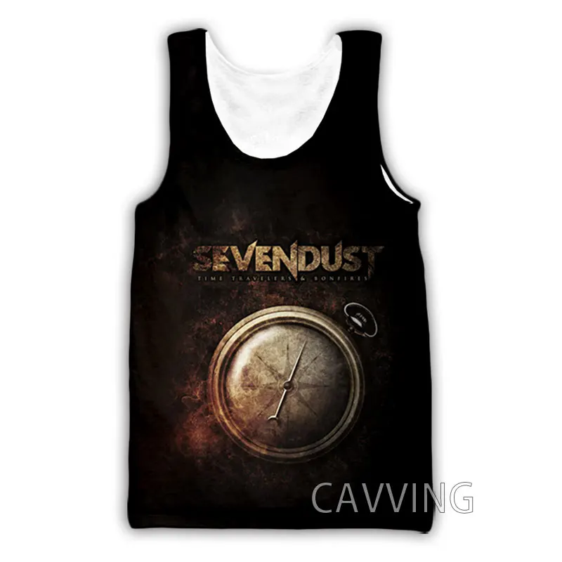 CAVVING 3D Printed  Sevendust Rock Tank Tops Harajuku Vest Summer Undershirt Shirts Streetwear for Men/women