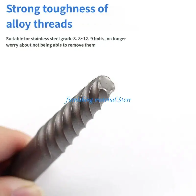 

Y5GD Carbon Steel Screw Extractors 6Pieces For Valves And Tap Maintenance