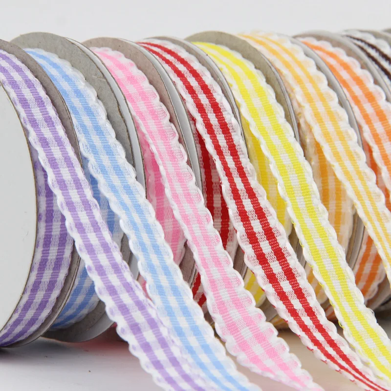 Diy Crafts Ribbon Smooth 1cm Wavy Ribbon Scottish Ribbon Classic For Wedding Favors Cake Decoration Hair Accessories