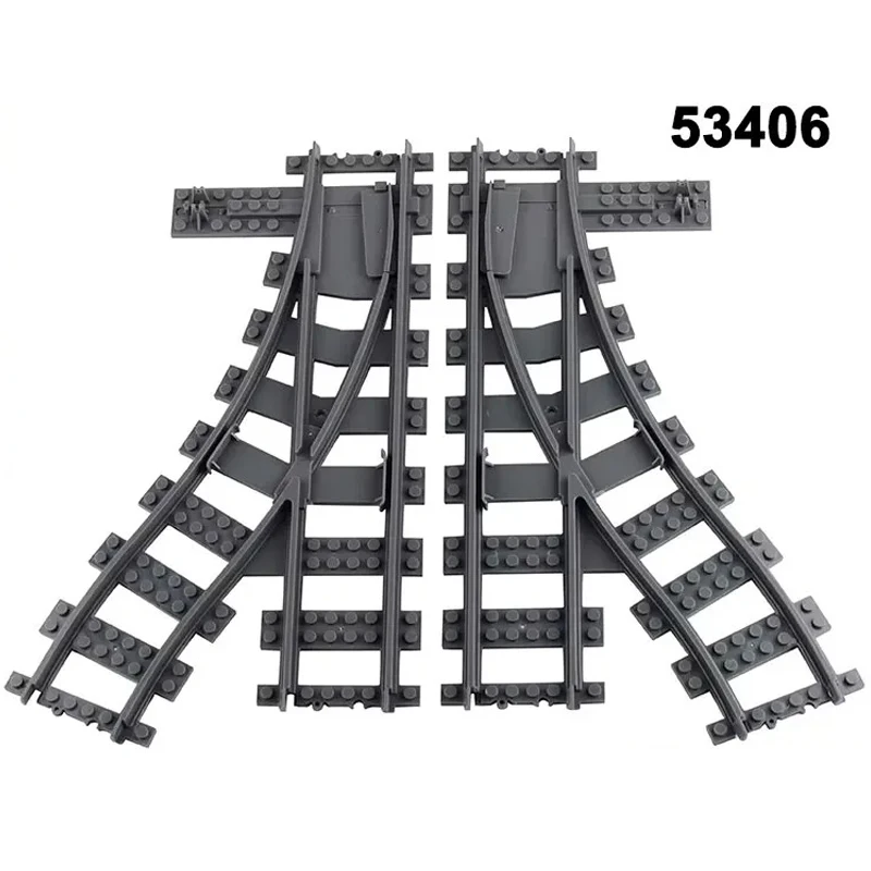 Klocki MOC Klocki Konstrukcyjne Miejskie Pociągi Koleje Miękkie Proste Zakrzywione Krzyżowe Szyny Zdalne Sterowanie Furkalowe Koleje Kreatywne Klocki Kolejowe Zabawki