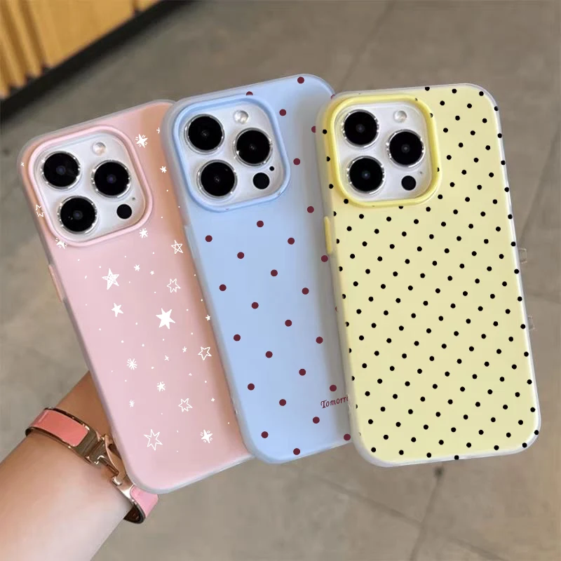 Polka Dots Stars Phone Case For Huawei Honor 400 Pro Magic 6 Lite 90 Lite X9D X6D X9B X7B Matte Soft Candy Silicone Bumper Cover