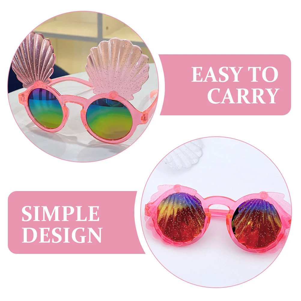 Gafas de fiesta Conchas Gafas de sol Accesorios para fotos Carnaval Festival Decoración de cumpleaños Cosplay Accesorios temáticos del océano Fiesta vibrante