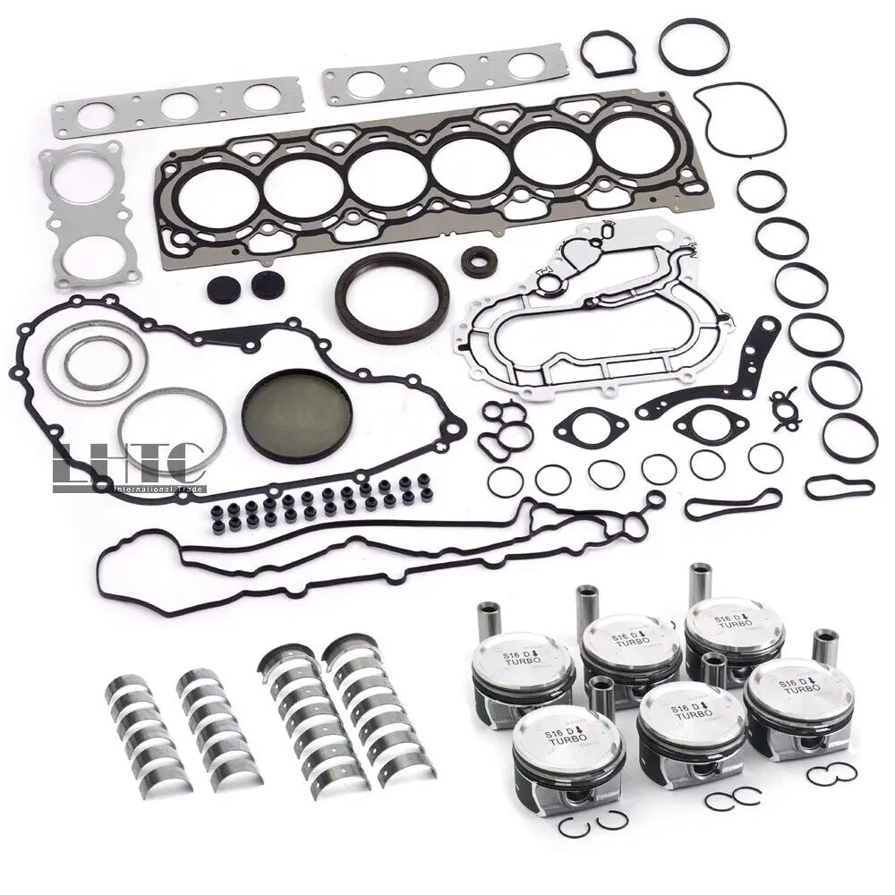 

New Engine Rebuild Repair Pistons Rings Gaskets Seals Bearings Set For Volvo S60 S80 V60 V70 XC60 XC70 3.0T T6 AWD Polestar