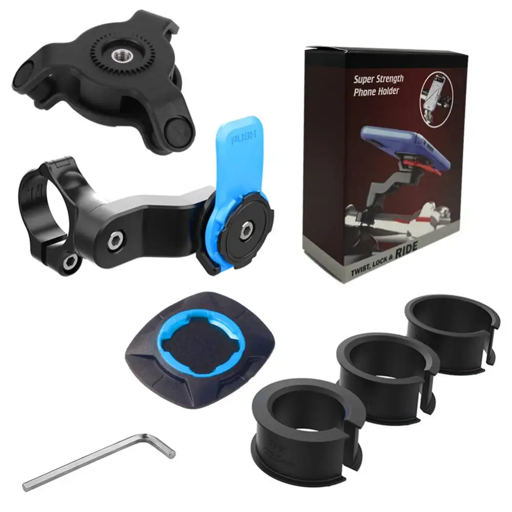 Motorfiets Telefoonhouder Telefoonbeugel Trillingsdemper Fietsstuur Navigatie Ondersteuning voor 4,7-7,2'' telefoon - afbeelding 1
