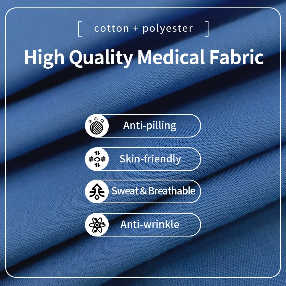 Scrub infermieristici di colore solido di alta qualità top uniformi da donna camicetta da infermiera per clinica per animali domestici abbigliamento da lavoro medico all'ingrosso nuovo