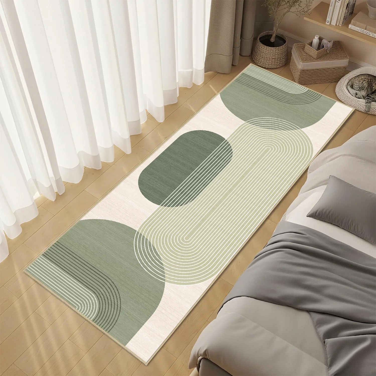 VIKAMA Cream Base Two-Tone Gre - Printed Rug Abstract recension och pris
