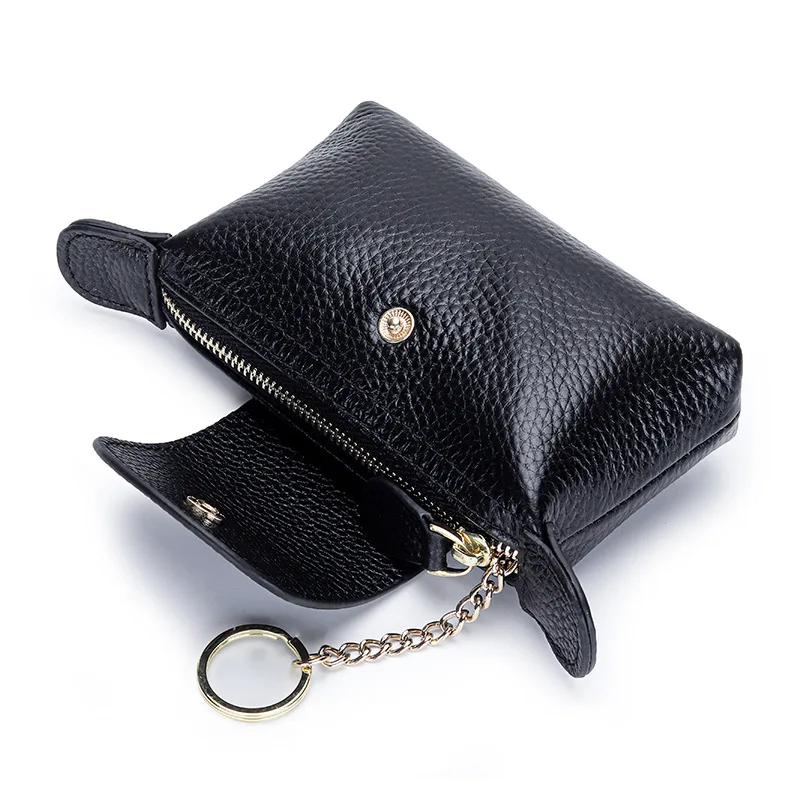 Mini portefeuille de luxe en cuir de vache pour femme, porte-monnaie à fermeture éclair, petit porte-clés féminin, poudres, forme de lingot d\'or,