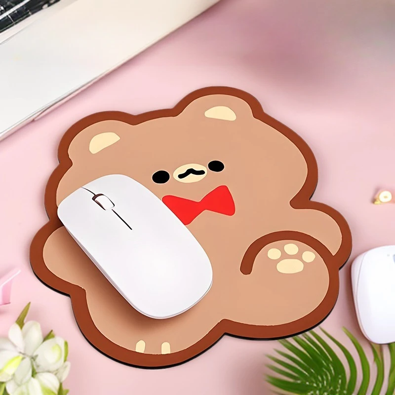Bear Mouse Pad Non-Slip Mat Cute Cartoon Bear Desk Pad Office & Home Desktop Gaming Keyboard Protector