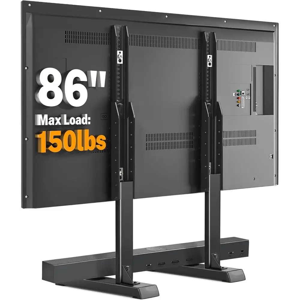 

Подставка для телевизора Unil, для больших телевизоров с диагональю 37-86 дюймов, включая изогнутые модели, с системой кабель-менеджмента, 6 регулировок высоты, настольная подставка для телевизора