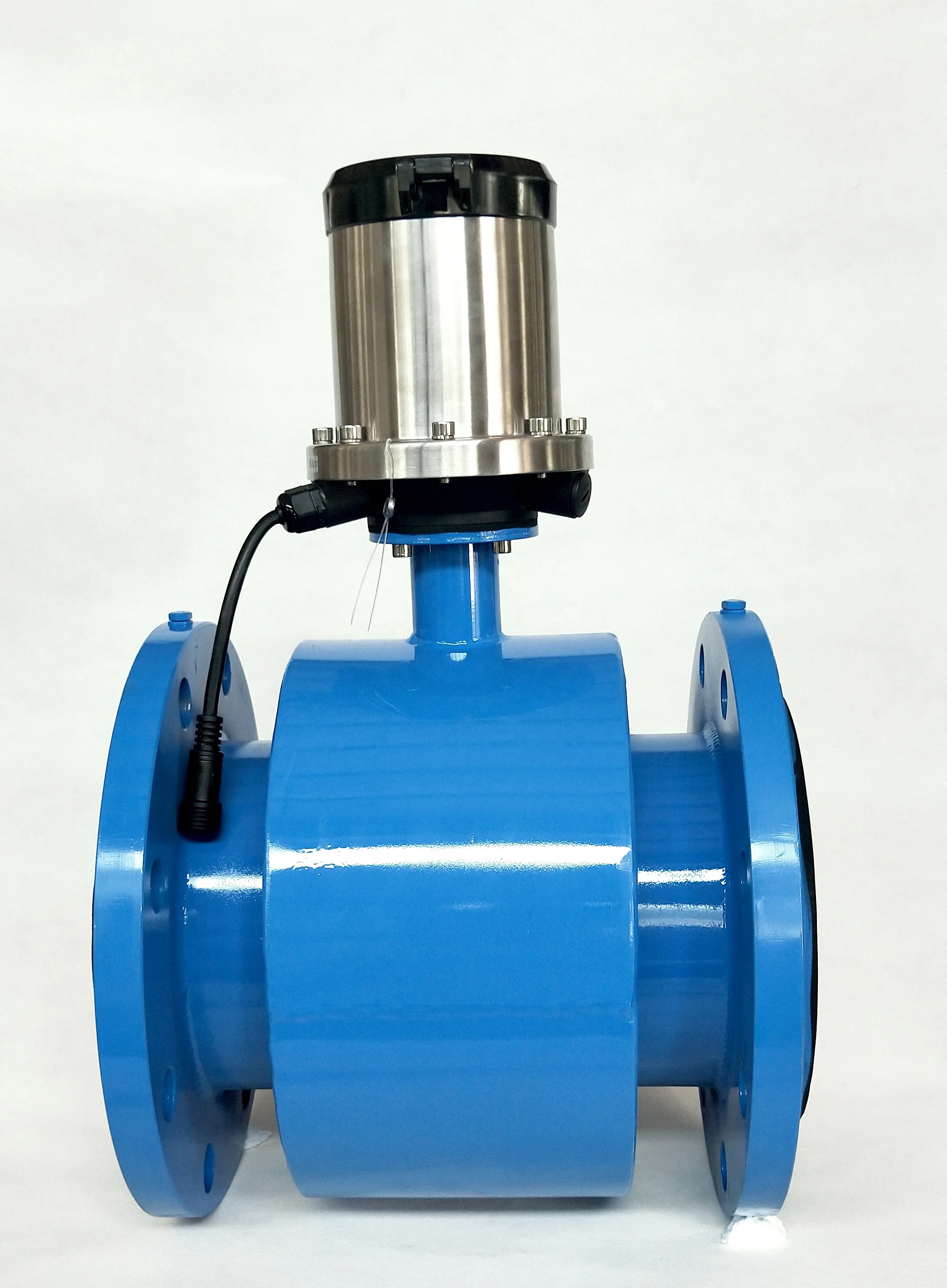 Kaifeng DN25 PFA Sewage Rivers Flow Monitoring Flowmeter Battery Powered Rs485 Electromagnetic Water Flow Meter