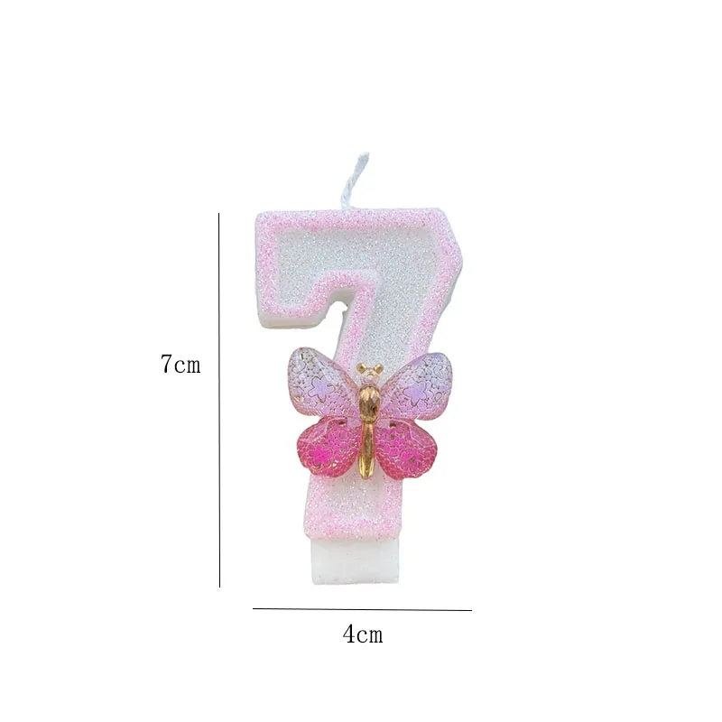 Girl Funny Birthday Candles Children\'s Magic Number Candles Special Cake Pink Decoration Wedding Centerpieces Sparkles Candle