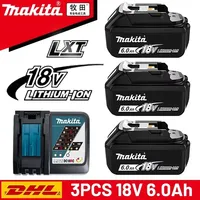 100% original Makita 18V 6.0Ah Rechargeable Battery ,For Makita BL1830 BL1830B BL1840 BL1840B BL1850 BL1850B Power Tools Battery
