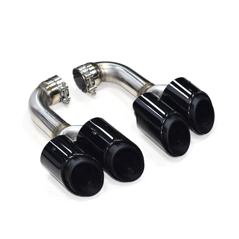 2012-2017 Plating Black Threelayers Stainless Steel Exhaust Pipe for Touareg Foour Out Exhaust Pipe Muffler Tip