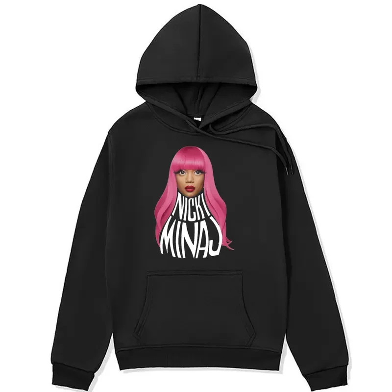 

Rapper Nicki Minaj Pink Friday 2 2024 World Tour Print Hoodie Male Hip Hop Vintage Oversized Hooded Sweatshirt Long Sleeve Tops