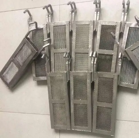 Titanium anode basket for electroplating Titanium basket