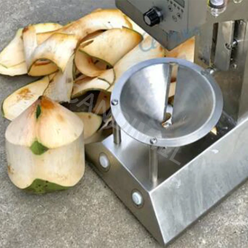 Automatic Green Young Coconut Peeling Machine Simple operation Commercial Electric Young-coconut Trimming Peeling Mechanical