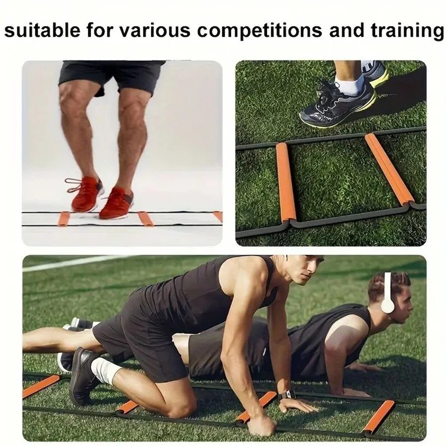 6/8/10/12-Grid Multi-Purpose Agility Ladder - Soft, durable, portable training equipment for fitness, speed and agility training